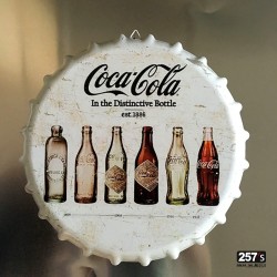 Coca-Cola Bottles hanging crown cap tray