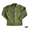 Camicia Uomo Vintage Work Syle in Puro Cotone Verde Militare