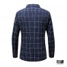 Men's Cotton Blazer New Vintage Casual Large Check Slim Fit