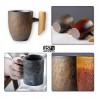 Japan Style New Vintage Mug in Ceramic Earthenware and Wood