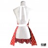 Grembiule cucina vintage rockabilly fit&flare rosso a pois bianchi