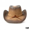 Unisex Cowboy Hat in New Vintage Style Leather