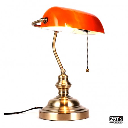 Lampada da scrivania Business New Vintage Elegante con interruttore a filo arancione