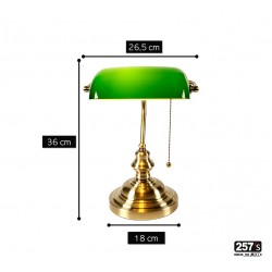 Lampada da scrivania Business New Vintage Elegante con interruttore a filo misure