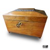 Porta Tea vittoriano del 1880 inglese in noce - Tea Caddy Sacophagus Box - 257'Style Vintage Antiquariato Moderna