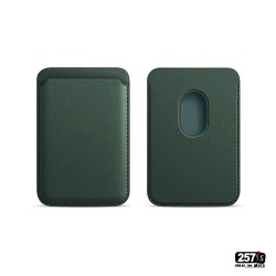 Porta tessere verde militare smartphone magnetico in vera pelle Vintage Style - 257Style Vintage Shop