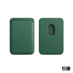 Porta tessere verde smartphone magnetico in vera pelle Vintage Style - 257Style Vintage Shop