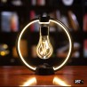 Magnetic levitation lamp with a Vintage Bulb Light and led ring