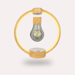 Lampada magnetica a levitazione con Lampadina a Bulbo Vintage e anello a led