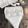 Bikini in cotone ricamato a vita alta new vintage 70s