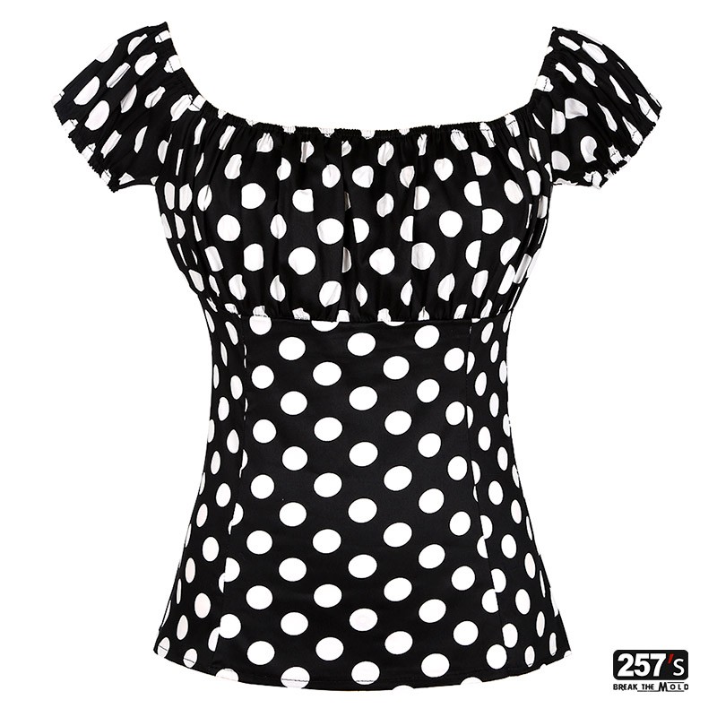 copy of Top vintage donna con bretelline modello rockabilly