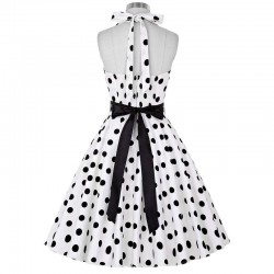 Vintage 50s Rockabilly Swing Dress Audrey Hepburn style