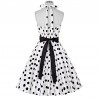 Vintage 50s Rockabilly Swing Dress Audrey Hepburn style