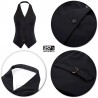 Women's vest backlass new vintage style cut out and V-neck