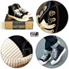 New vintage unisex high-top sneakers in jeans and soft rubber