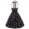 Vintage 50s Rockabilly Swing Dress Audrey Hepburn style