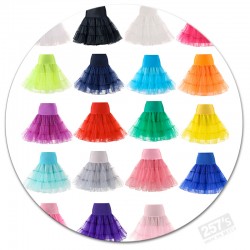 Petticoat vintage underskirt with elastic waist and smooth lining in contact with the skin