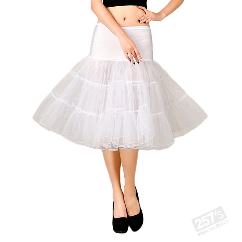 Petticoat vintage underskirt with elastic waist and smooth lining in contact with the skin