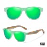 Sunglasses with colored and polarized wooden temples | Wayfarer style