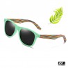 Sunglasses with colored and polarized wooden temples | Wayfarer style