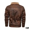 Ecological Suede Man Jacket New Vintage Aviator and Decors