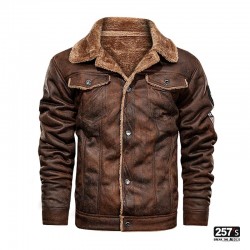 Ecological Suede Man Jacket New Vintage Aviator and Decors